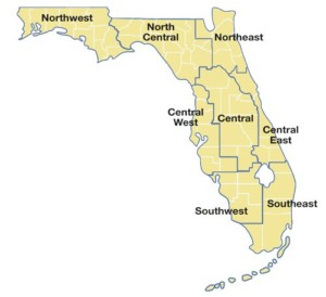Florida Regions Map